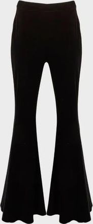Anne Fontaine Vic Velvet Pants in Black at Nordstrom, Size 40