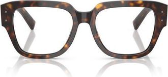 Dolce & Gabbana 54mm Square Optical Glasses in Havana at Nordstrom