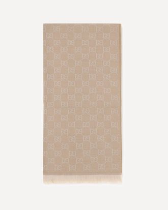 Gucci GG Supreme embroidered wool Scarf Female UNI
