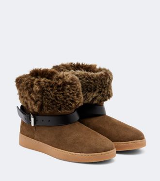 Isabel Marant Botines Nolyz de ante con borrego