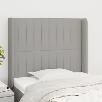 vidaXL Cabecero Con Orejas De Tela Gris Claro 103x16x118/128 Cm Vidaxl