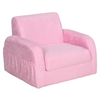 HOMCOM Sill&oacute;n para ni&ntilde;os 47x45x38 cm rosa