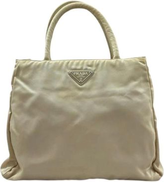 Prada Pre-owned Tote Bags, female, White, Size: ONE SIZE Pre-owned Vintage Tote Bag