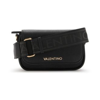 Mario Valentino Tassen, Dames, Zwart, ONE Size, Zwarte Faux Leren Schoudertas