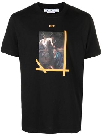 Off-white Arrows Caravaggio print T-shirt - men - Cotton - S - Black
