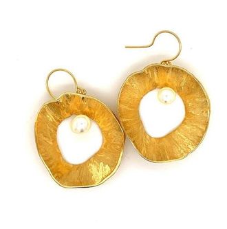 Esin Akan Sea & Moon Large Earring, Sterling Silver with Gold Plate in Gold Plated at Nordstrom