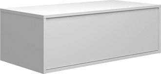 Vente-Unique Mueble de ba&ntilde;o flotante bajolavabo - Color blanco - 94 cm - TEANA II