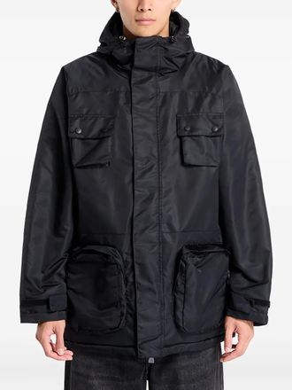 adidas pocket-detail hooded jacket - men - Fabric - S - Black