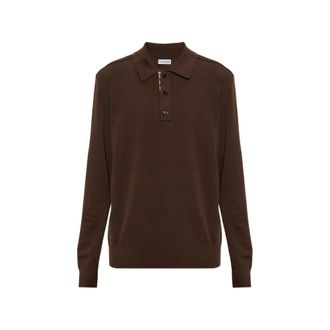 Burberry Long-sleeve Wool Polo Shirt