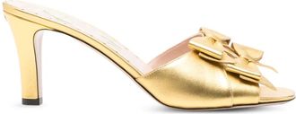 Valentino Garavani 75mm Bowow leather sandals - women - Leather/Leather/Leather - 38 - Gold
