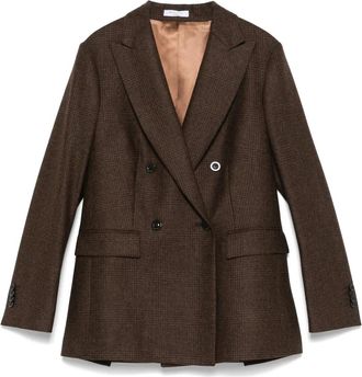 Boglioli Blazer Principe di Galles - Marrone