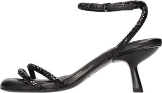 Ash Jasmin Nappa Foulard - Dames - Sandalen met hakken - Zwart - 36 EU - Leer - Schoenen