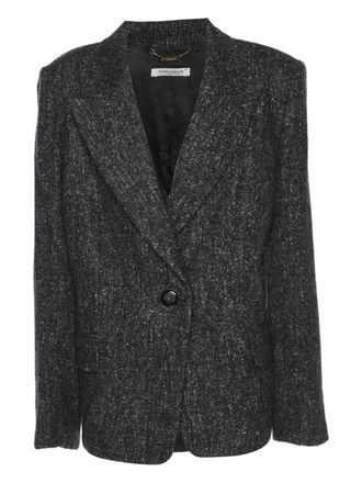 Marina Rinaldi single-breasted tweed blazer - Grey