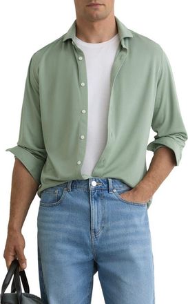 Reiss Davaro Button-Up Shirt in Green at Nordstrom, Size Xx-Large