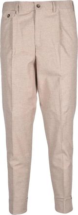 L.B.M. 1911 Beige Stretch Cotton-Blend Chino Pants