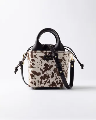 D.A.T.E. cubo bag cow white-brown