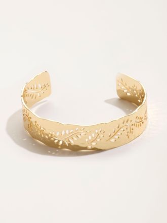 Fat Face FatFace Leaf Bangle in Gold Tone