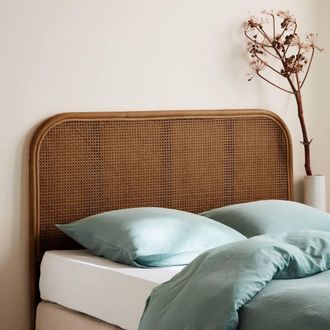 Sweeek Dark Rattan & Cane Headboard in Beige