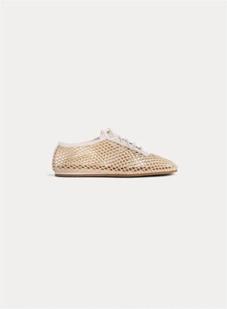 Forte_Forte Derbies Plates en Crochet - Dames - Sneakers - Beige - 38 EU - Katoen - Schoenen