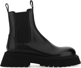 Mars&egrave;ll Black Leather Ankle Boots