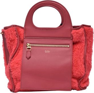 Max Mara Tassen, Dames, Rood, ONE Size, Leer, Graces Schoudertas