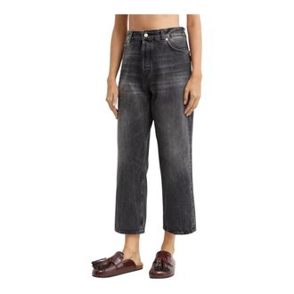 Haikure Zwarte Betty Boyfriend Jeans met hoge taille - Dames - Cropped Jeans - Zwart - W27 - Katoen - Jeans