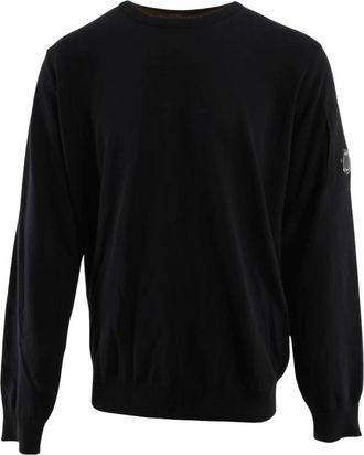 C.P. Company Cotton Crepe Knit - Heren - Ronde hals truien - Zwart - 3XL - Katoen - Truien & Vesten