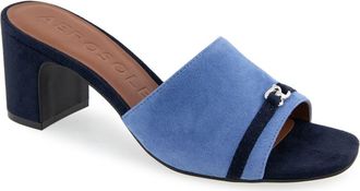 Aerosoles Gela Slide Sandal in Blue Jean Suede at Nordstrom Rack, Size 9