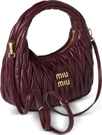 Miu Miu Borsa a spalla Wander matelassé - Rosso