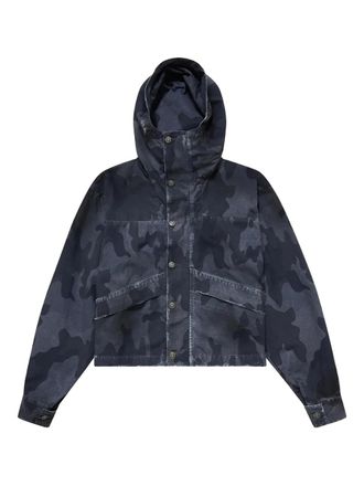 424 Cropped parka met camouflageprint - Grijs