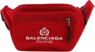 Balenciaga Pre-owned Explorer Nylon Canvas Waist Bag - - Pre-owned - Donna - Rosso - ONE SIZE