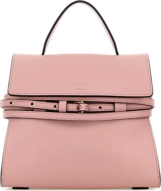 Moschino Pink Nappa Leather Small Tie Me Handbag