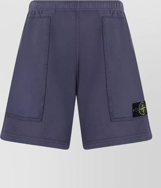 Stone Island jogger shorts elastic waistband pockets outdoor