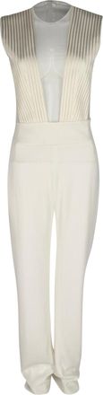 Galvan Bridal Soho Flared Jumpsuit in White Triacetate
