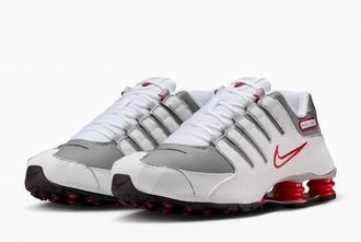 Nike Shox NZ 378341-104 Sneakers Mens White Sport Red Running Shoes DWA3737