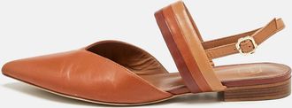 Malone Souliers Brown Leather Maisie Slingback Flats