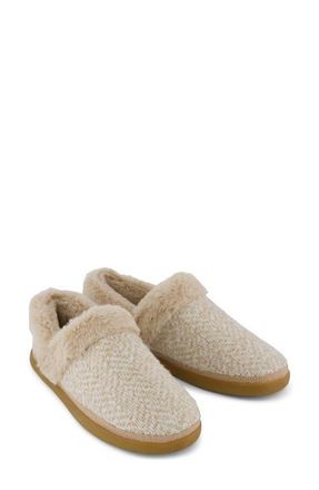 Toms Oslo Faux-Fur Lined Convertible Slipper in Beige/Khaki at Nordstrom, Size 11