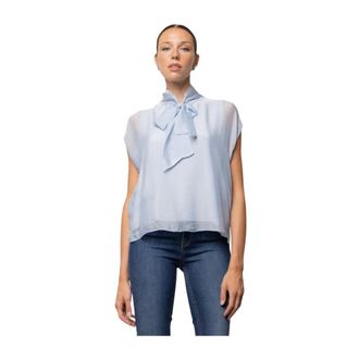 Kaos Sleeveless Blouse with Scarf - female - KAOS - Blouses - Blue - 2XS - Blouses & Shirts