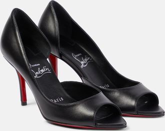 Christian Louboutin Open Apostropha 80 leather pumps