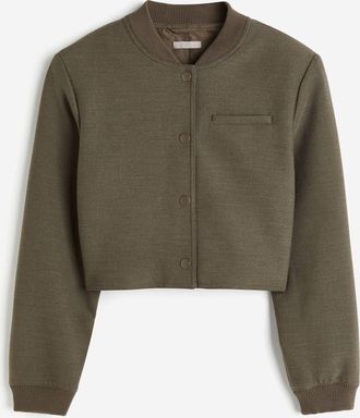 H&M Kurzjacke mit Schulterpolstern - Green