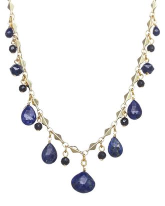 Rachel Reinhardt Jewelry Blue Lapis Droplet Necklace