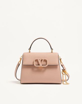 Valentino Garavani Borsa A Mano Piccola Valentino Garavani VSling In Vitello Granato Donna ROSE CANNELLE UNI