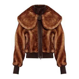 Charlotte Knowles Eliza Shearling Jacket - Jackets - Mujer - Marr&oacute;n - S