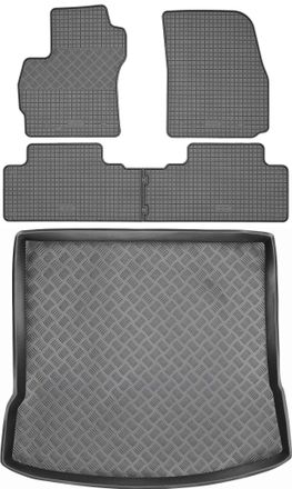 OEM Juego De Alfombrillas De Goma Para Coche Y Alfombrilla Para Maletero Para Mazda 5 Ii Minivan (2005-2010)