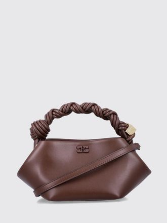 Ganni Recycled Leather Mini Bag with Braided Handle and Butterfly Logo
