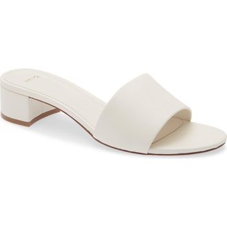 Mango Slide Sandal in White Ecru at Nordstrom, Size 6.5Us