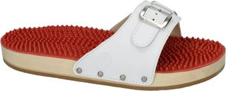 Berkemann 00107-100 Noppen-Sandale - Heren - Sandalen - Wit - 47 EU - Leer - Schoenen