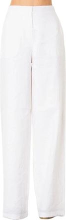 Max Mara Dames, Broeken, Wit, Maat: XS Linnen