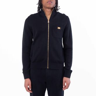 Versace Cashmere-Blend Zip-Up Sweater