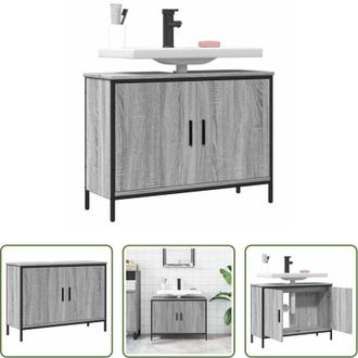 vidaXL vidaXL Armadietto da bagno - Mobile Lavabo Bagno Grigio Sonoma 80x30x60 cm Legno Multistrato